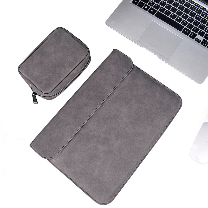 Túi đựng máy tính xách tay EVERTONER da chống thấm nước có túi đựng cục sạc thích hợp cho Macbook Air Pro 2022