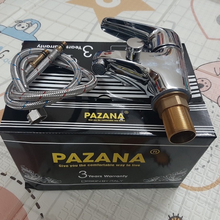 Vòi chậu liền sen tắm nóng lạnh cao cấp Pazana (tặng đôi dây cấp) -VÒI LIỀN SEN