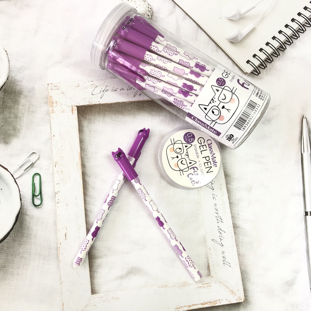 Bút gel xóa được Mèo vui vẻ Classmate GP212 -Funny Cats - vpp Quế Anh