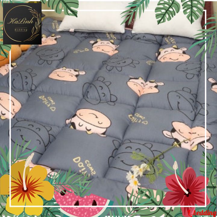 Topper Nệm-Tấm làm mềm nệm cao cấp êm ái,chống đau mỏi vai gáy,Vải cotton poly cao cấp