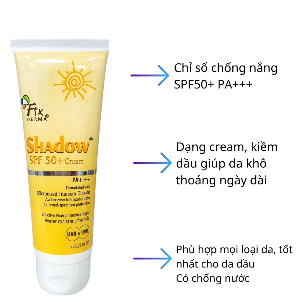 Kem Chống Nắng Fixderma Shadow 75g