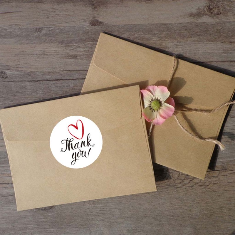 Set 500 Hình Dán Chữ Thank You Trang Trí Đa Năng Tiện Dụng