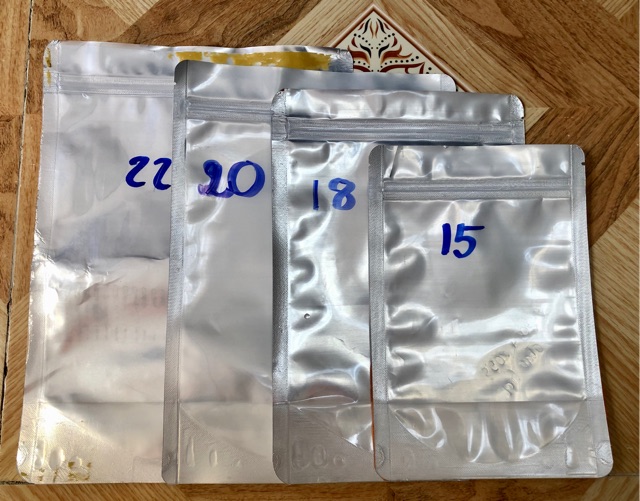 1KG - TÚI ZIP BẠC  1 MẶT