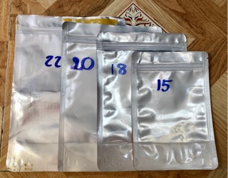 1KG - TÚI ZIP BẠC (NHÔM) 1 MẶT