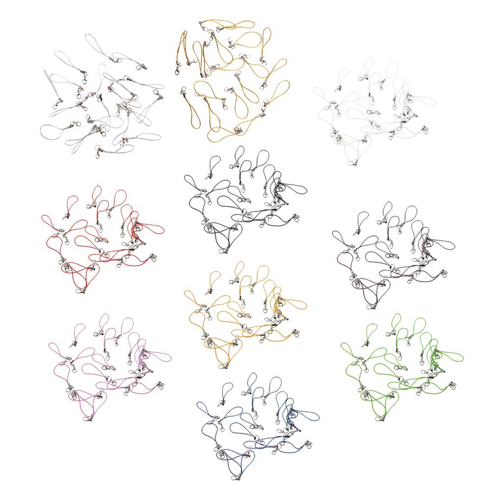 Set 20 Dây Móc Khóa Kẹp Điện Thoại / Trang Sức Thủ Công Nhiều Màu Sắc