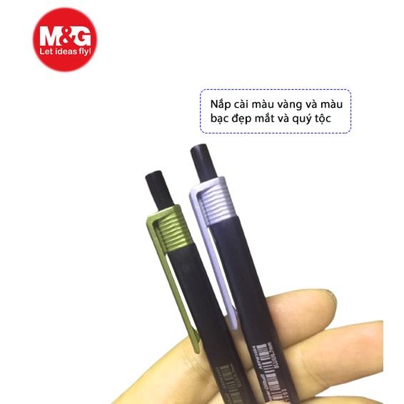Bút bi mực dầu M&G nét 0.7mm ABPW30R4 viết cực kỳ êm trơn