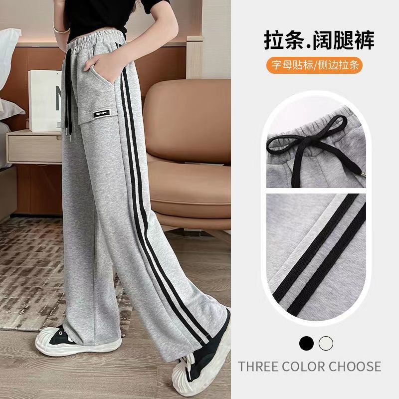 Quần Dài Thể Thao Dáng Suông Thời Trang Mùa Thu Cho Bé Gái