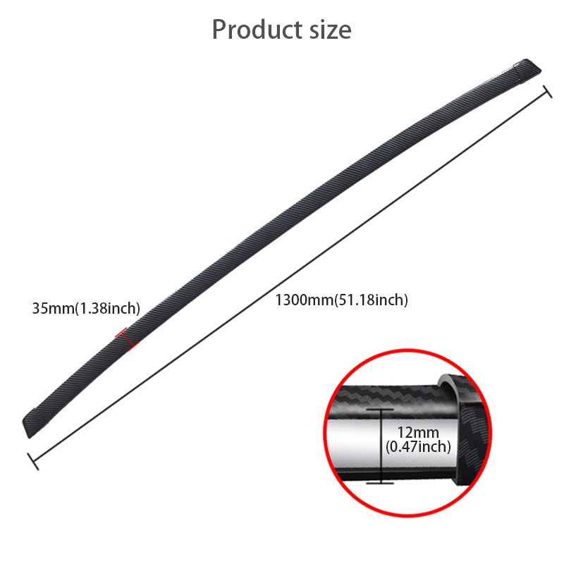 Đèn phanh trên ô tô 130 cm Đèn LED báo hiệu Sợi carbon DRL Đèn báo rẽ Cao phía sau Đèn dừng bổ sung 12V Đèn chạy ban ngày trên ô tô thiết bị điện