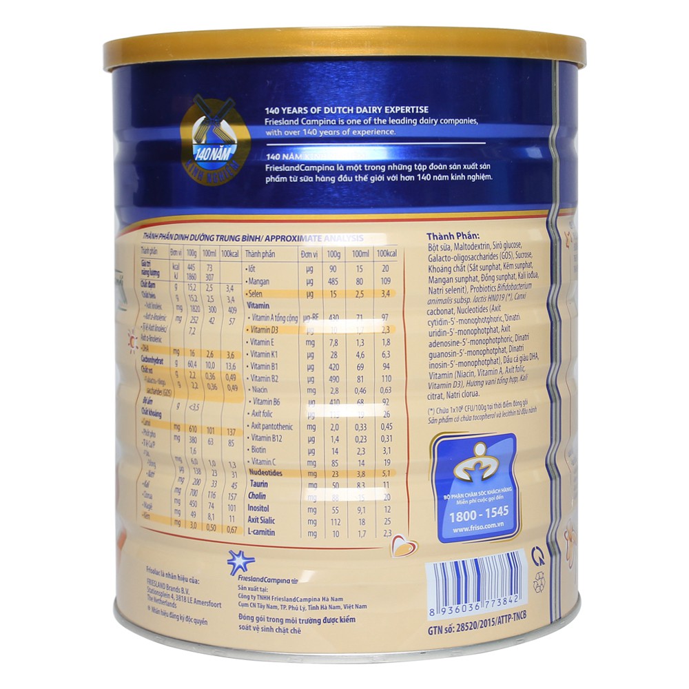 Sữa Friso Gold 3 - 1,5kg (1-2 tuổi)