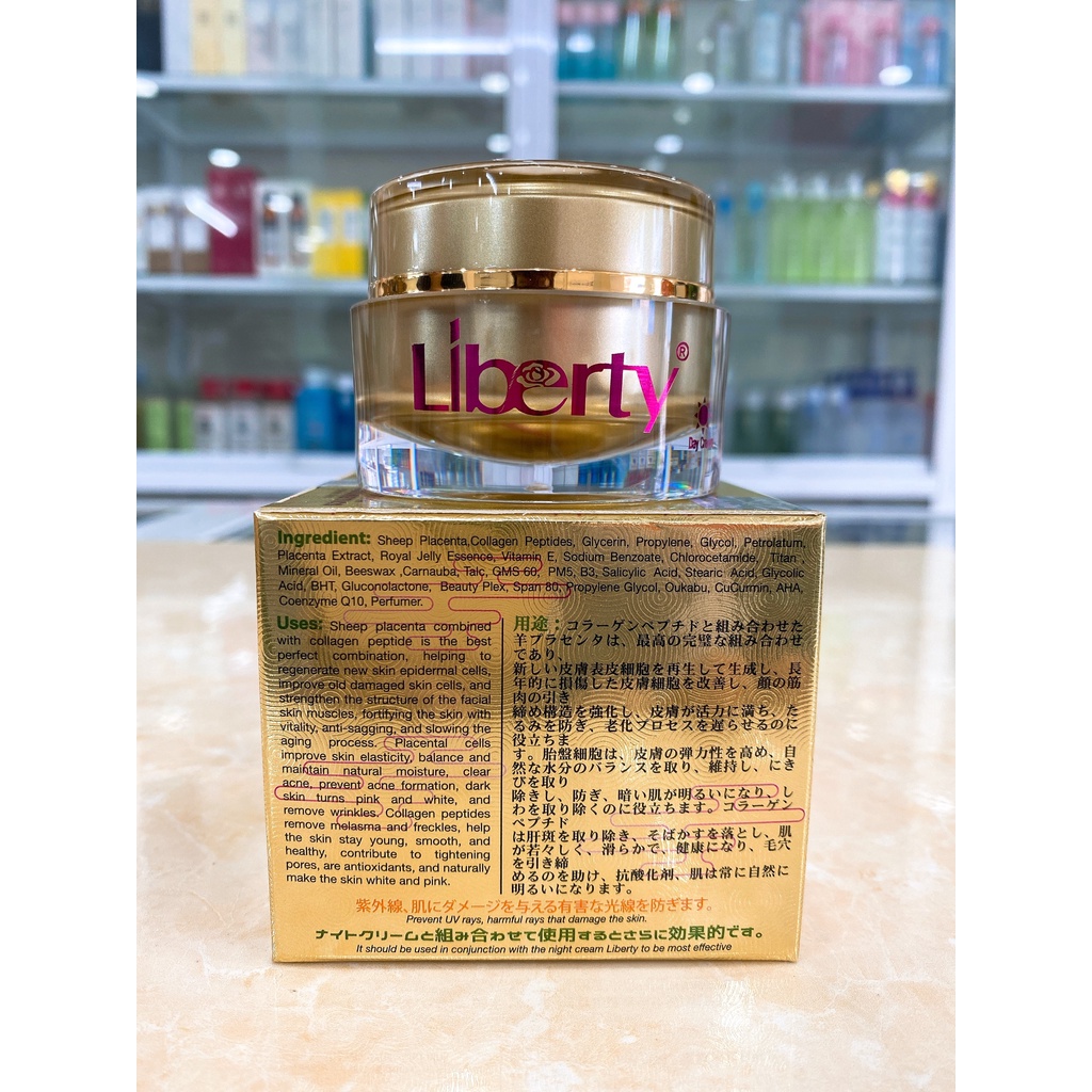 Kem Nhau Thai Cừu Liberty Dưỡng Trắng Da Toàn Diện 30G Chính Hãng Công Ty