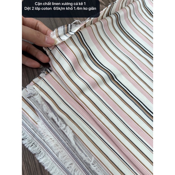 Vải linen cotton,Linen  2 lớp , may Quần-váy -áo -Thêu Tay