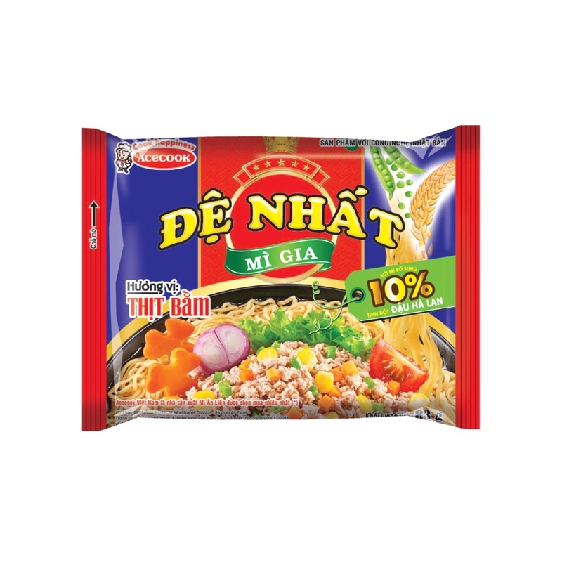 Lô 5 gói mì đệ nhất thịt bằm 82g