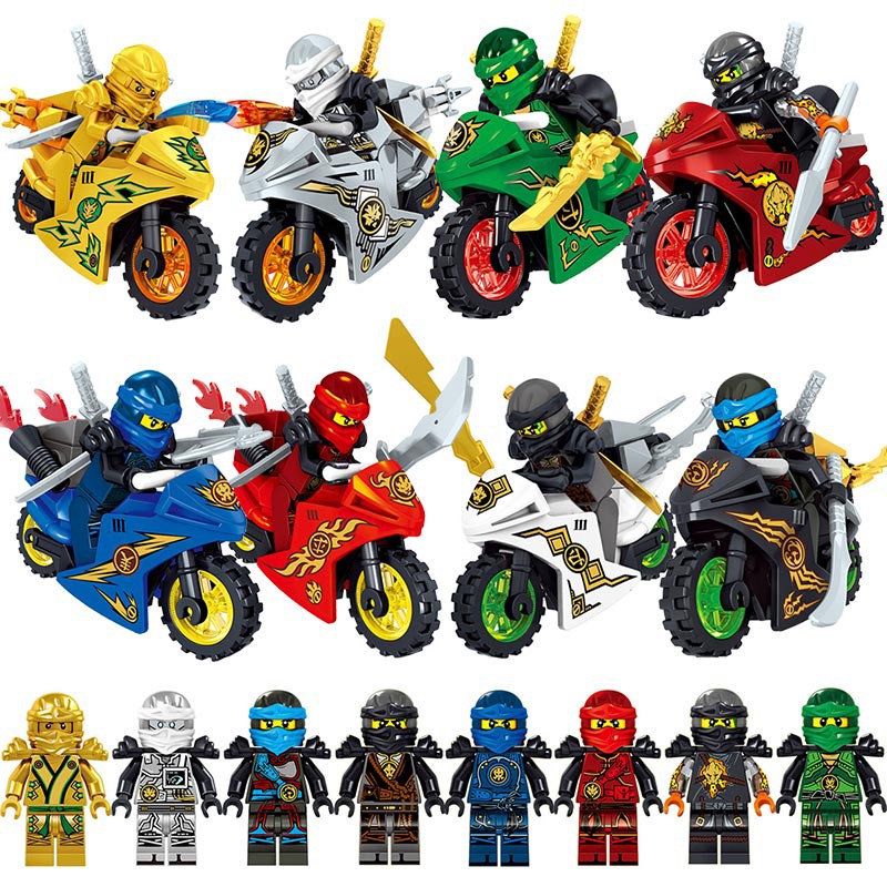 Bộ Đồ Chơi 8 Mô Hình Lego Ninja Go Với Xe Mô Tô 31050 Dành Cho Bé