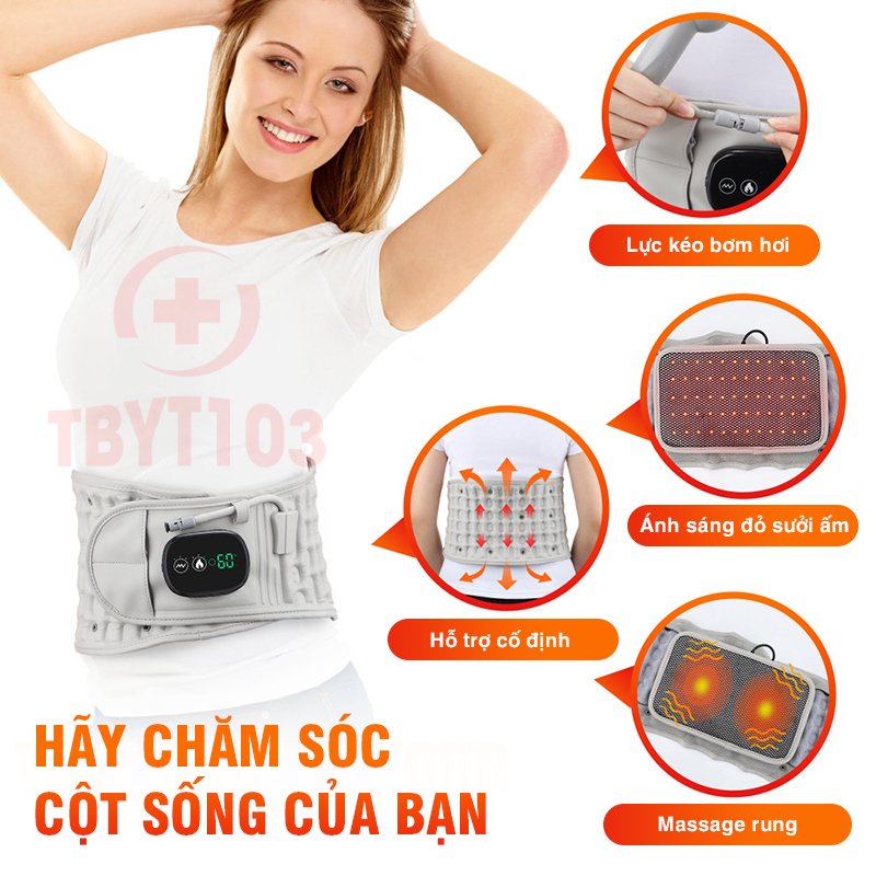Đai Hơi Kéo Giãn Cột Sống  Đai Hơi Cột Sống - Xoá Bỏ Đau Thắt Lưng, Hạn Chề Quá Trình Thoát Vị Đĩa Đệm