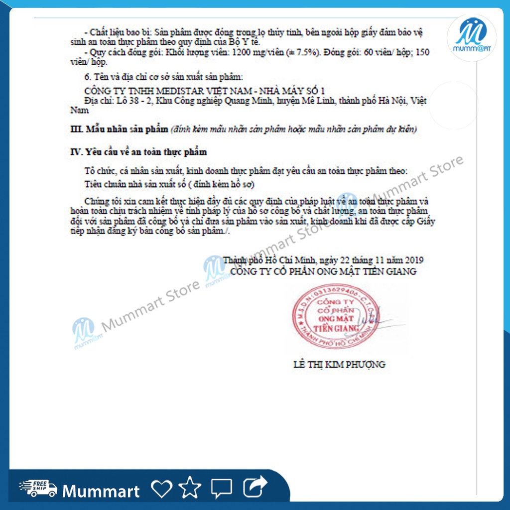 Viên nang collagen đẹp da sữa ong chúa ROYAL JELLY của Honey Land hộp 60 viên