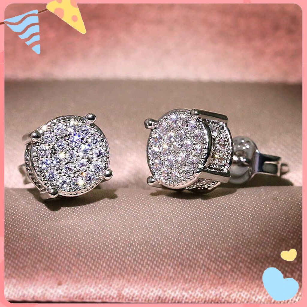 Bông Tai Dáng Dài Đính Đá Lấp Lánh Thời Trang Cho Nữ