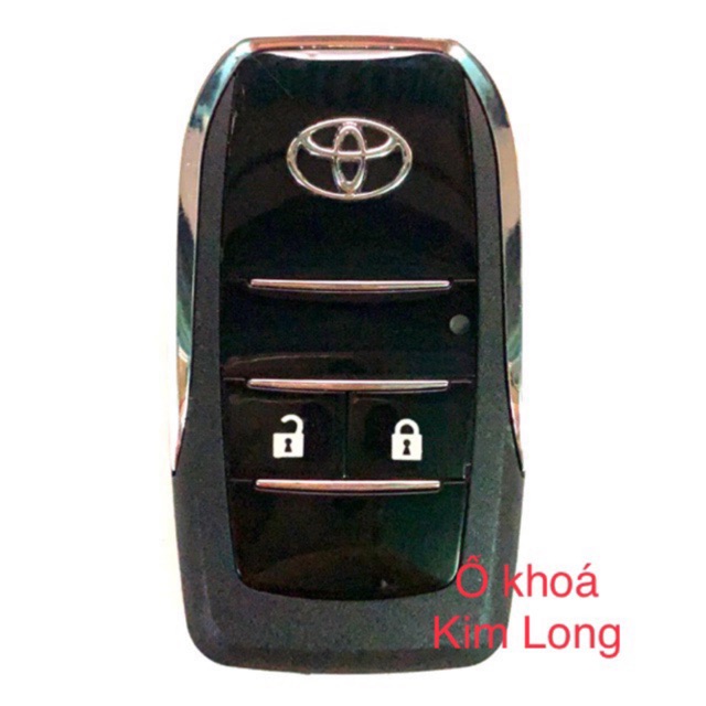 Chìa khoá độ gập theo chìa khoá zin xe VIOS HILUX 2 nút