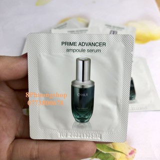 (date 2024) GÓI DÙNG THỬ TINH CHẤT SIÊU CÔ ĐẶC PRIME ADVANCER AMPOULE SERUM - TINH CHẤT VÀNG OHUI XANH MỚI