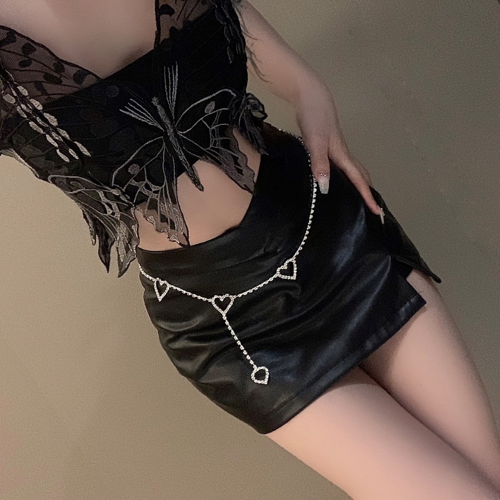 Dây Xích Đeo Thắt Lưng Bằng Kim Loại Phong Cách hip hop Thời Trang Sang Trọng