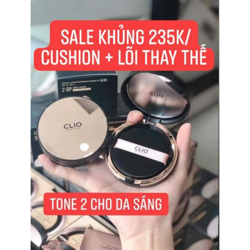 CUSHION CLIO KILL COVER FOUNWEAR TÔNG 02 CÓ LÕI THAY THẾ