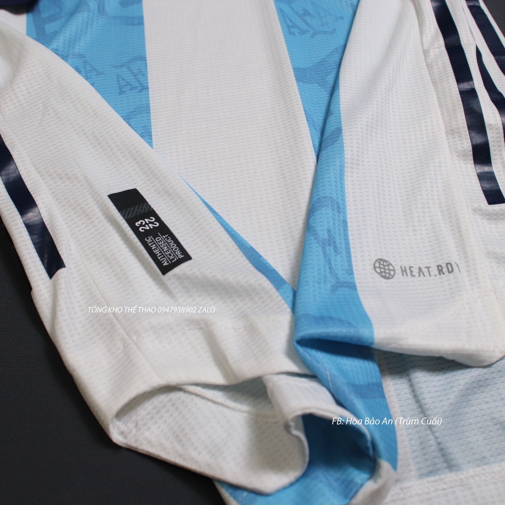 Set Bộ Thể Thao Đội Tuyển Argentina - Quần Áo Bóng Đá Tuyển Argentina Màu Xanh Đen - Vải thái chuẩn áo thi đấu 2022