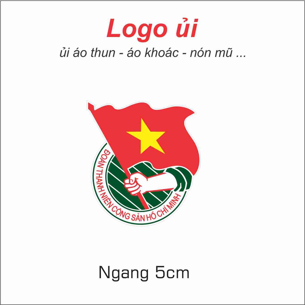 Logo Đoàn Thanh Niên - Logo Ủi áo đồng phục - Decal ủi áo đồng phục