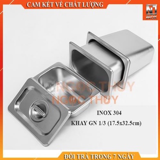 Khay đựng Topping GN 1/3 inox 304 cao cấp