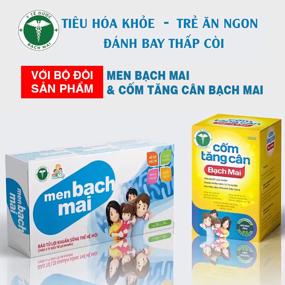 Men sống uống bạch mai chính hãng vi sinh tiêu hóa cho bé ăn ngon hết táo bón plus