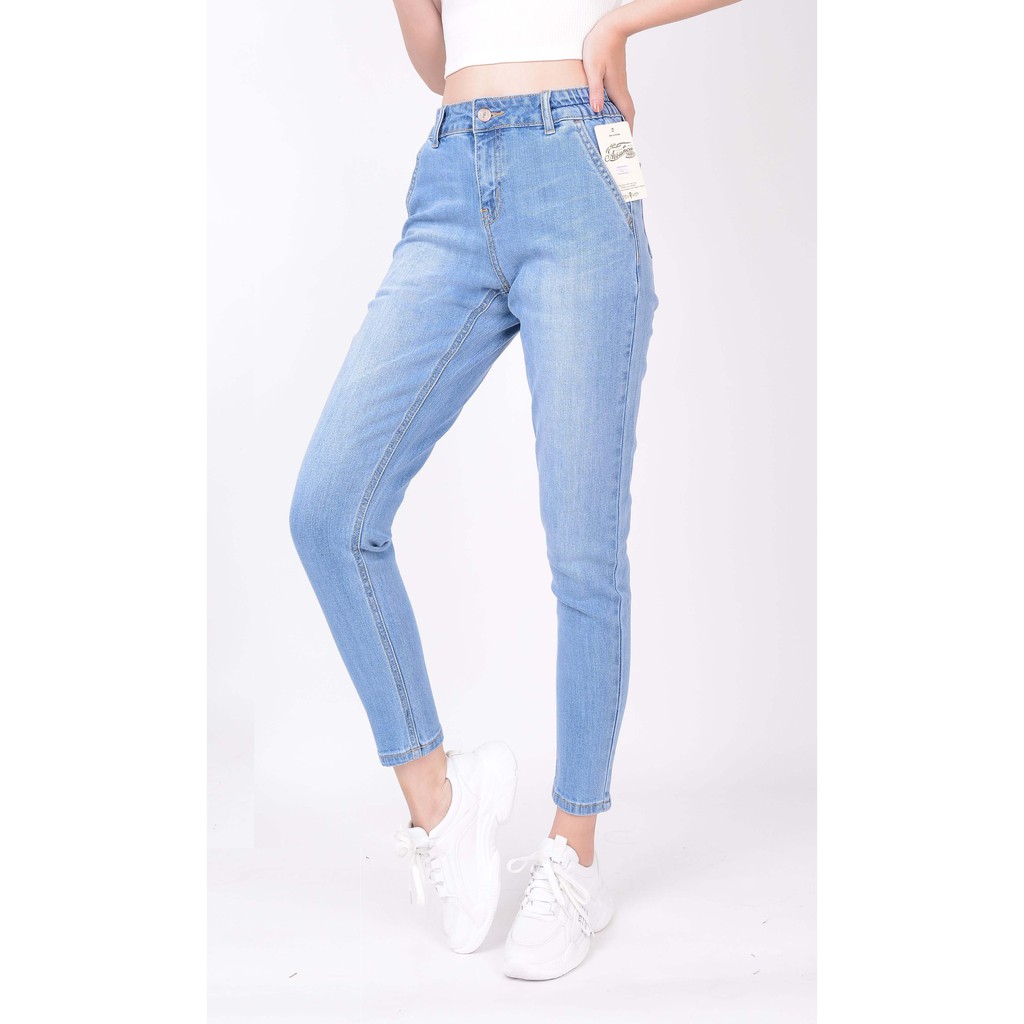 Quần jean nữ ống rộng baggy đẹp lưng cao cạp bán chun trơn hàng hiệu cao cấp mã 420 VANIZEN | BigBuy360 - bigbuy360.vn
