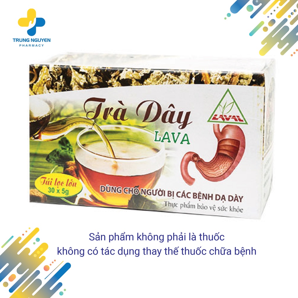 Trà Dây LaVa - Gỉai Pháp Cho Viêm Loét Dạ Dày Và Khuẩn HB - Hộp 30 Gói Túi Lọc