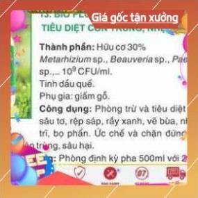 CHẾ PHẨM TRỪ SÂU SINH HỌC BIO PLUS HLC CHUYÊN DIỆT CÁC LOẠI SÂU VẼ BÙA, NHỆN ĐỎ, TRĨ, RẦY, RỆP,... CHO CÂY TRỒNG - 500ML