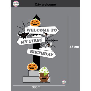 Cây wellcome trang trí sinh nhật chủ đề halloween