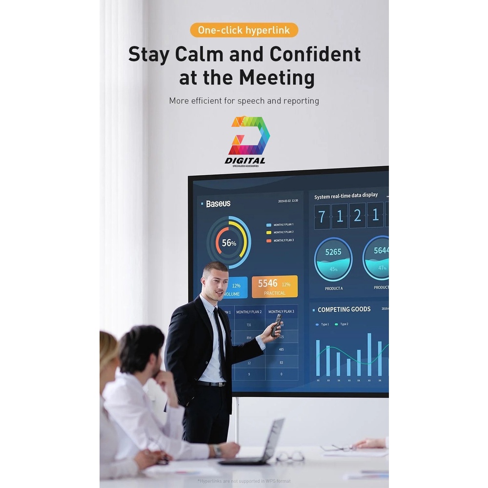 Bút Trình Chiếu, Thuyết Trình Laser Baseus Orange Dot Wireless Presenter Chính Hãng