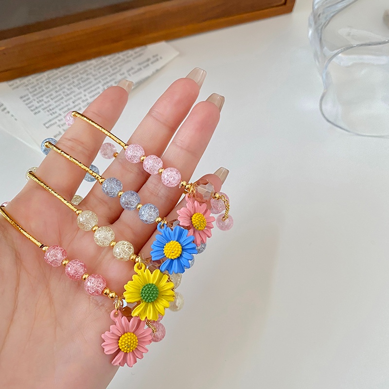 Vòng Tay Chuỗi Hạt Hình Hoa Cúc Phong Cách Hàn Quốc Thời Trang Cho Nữ