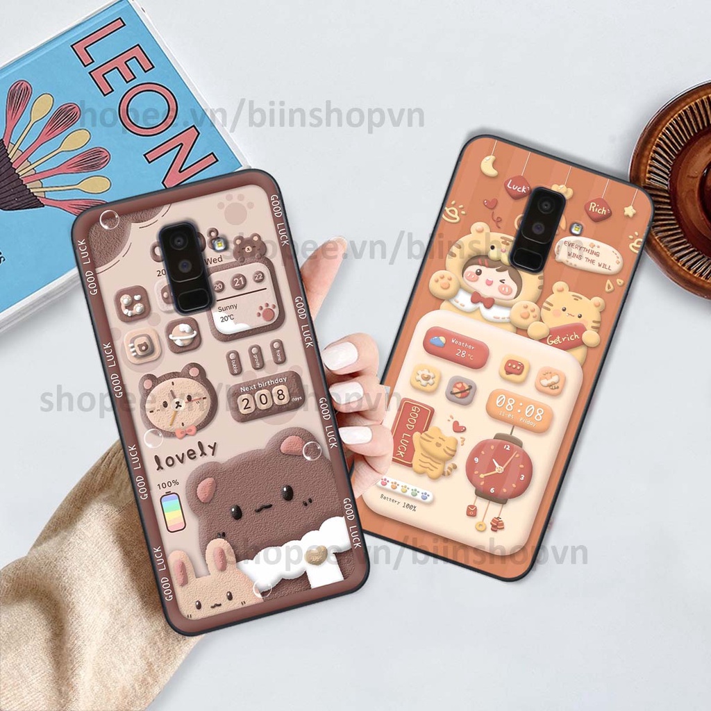Ốp Samsung J8 in 3D icon gấu nổi siêu xinh, siêu đáng yêu, cá tính phong cách