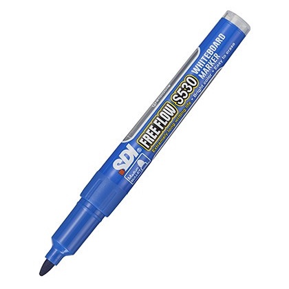 Viết lông bảng chính hãng SDI S530 WHITEBOARD MARKER ngòi 1.5mm, màu đậm, có ruột thay thế, lau sạch, có tem chống giả