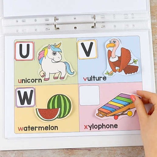 Học liệu montessori giáo cụ bóc dán thông minh đồ chơi giáo dục sớm BẢNG CHỮ CÁI TIẾNG ANH AJ14