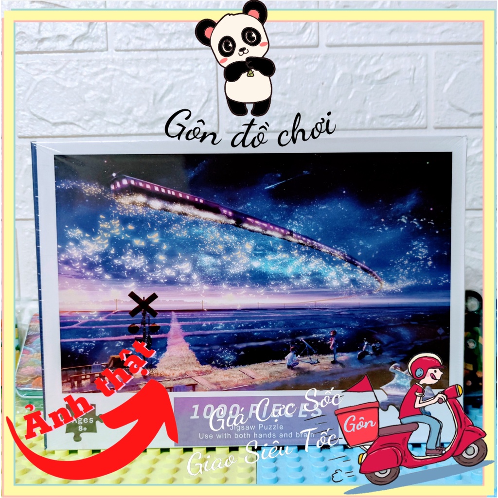 Bộ Tranh Ghép Xếp Hình 1000 Pcs Puzzle (Tranh ghép 70*50cm) Bản Thú Vị Cao Cấp Gôn đồ chơi