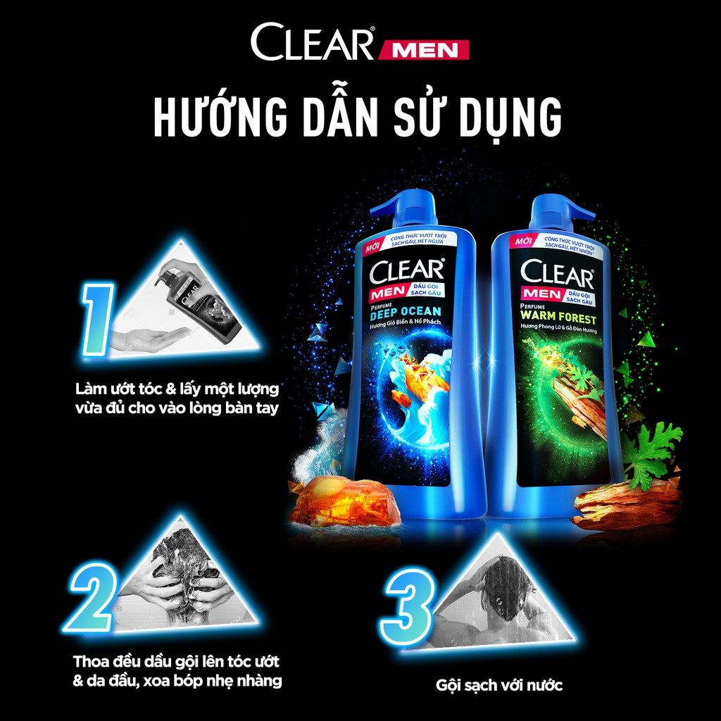 Dầu Gội Đầu CLEAR MEN Perfume Đánh Bay Gàu Ngứa Và Lưu Hương Nước Hoa Đẳng Cấp