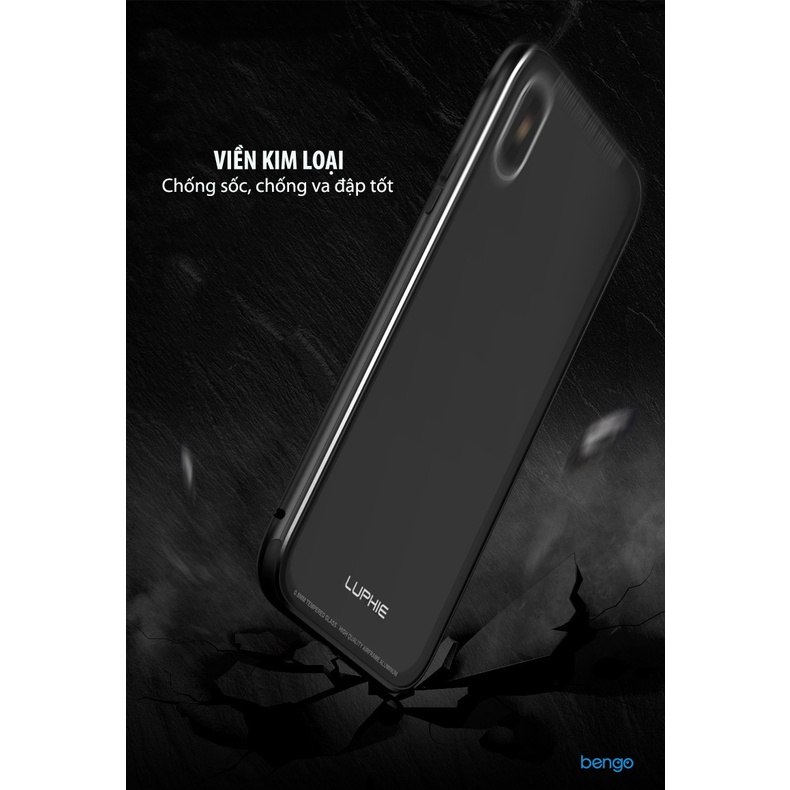 Ốp lưng iP X/Xs Luphie trong suốt viền kim loại màu