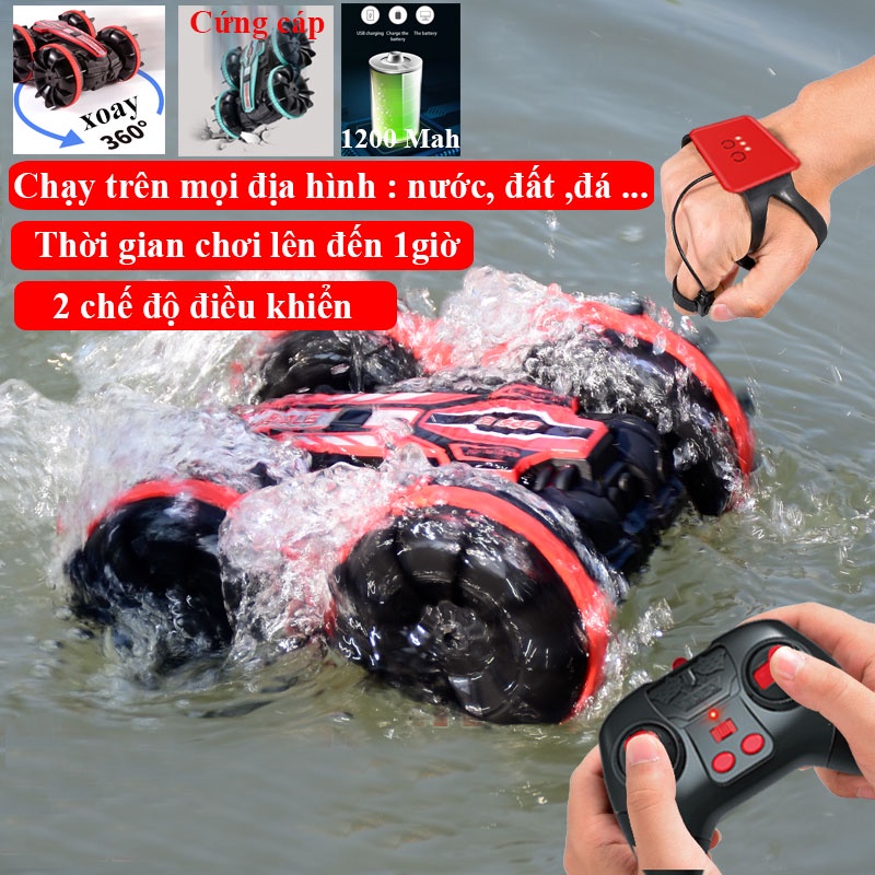Xe điều khiển từ xa lội nước và trên mọi địa hình khác có kèm điều khiển bằng cử chỉ