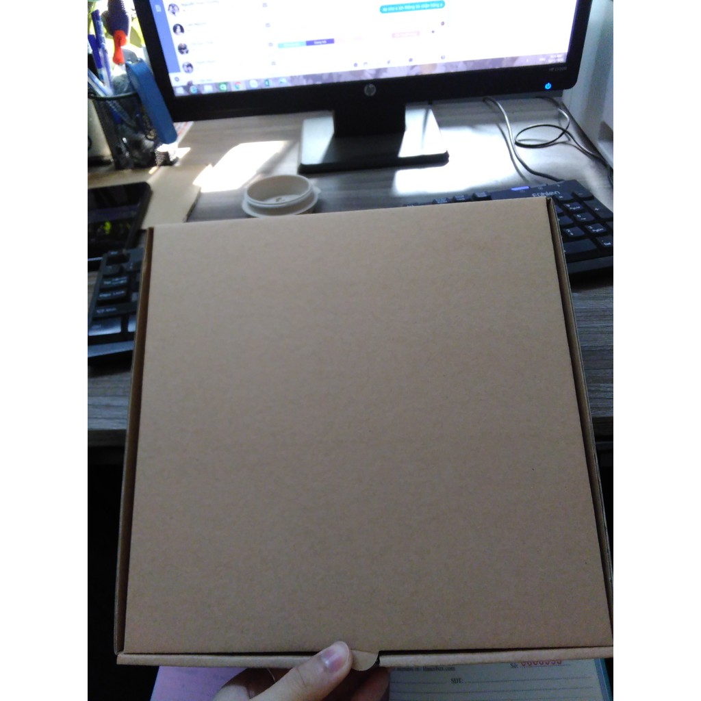 Hộp Pizza trơn có sẵn sz 16x16x4cm  - Pz16