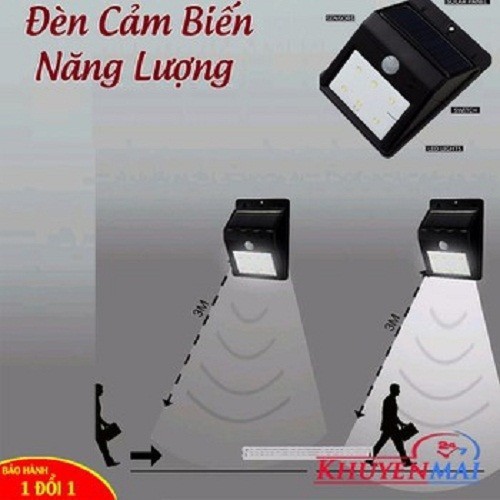 Đèn led chống trộm cảm ứng khi có tiếng động - Đèn led cảm biến phát sáng sân vườn