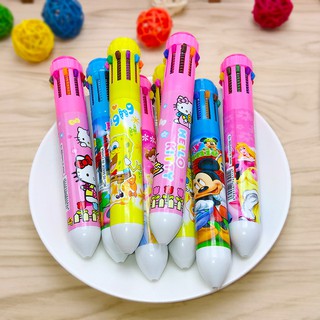 Bút Bi 10 Màu Nhiều Hình Họa Tiết Kute