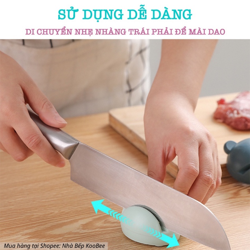 Dụng cụ mài dao kéo hình ếch 3 màu dễ thương - Đồ mài dao mini bền đẹp tiện dụng (NB41)