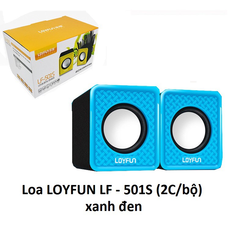 LOA BỘ VI TÍNH LOA CẶP LOYFUN LF 501S 2 CÁI 1 BỘ MÀU ĐỎ ĐEN, XANH ĐEN, VÀNG ĐEN