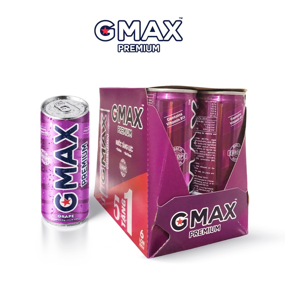 Nước tăng lực Gmax Premium vị Nho