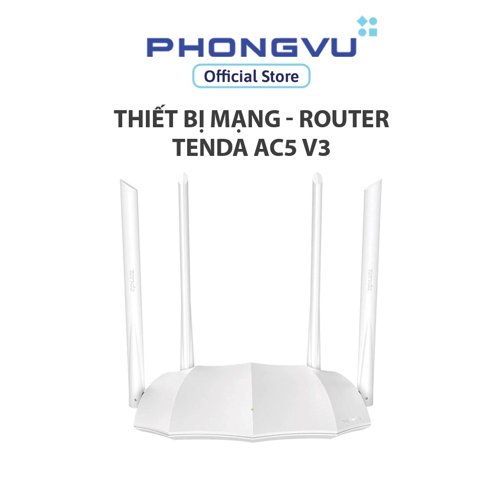 Thiết bị mạng - Router Tenda AC5 V3 (Trắng) - Bảo hành 36 tháng