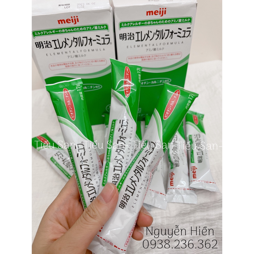 SỮA MEIJI ELEMENTAL FORMULA CHO BÉ DỊ ỨNG ĐẠM BÒ, THANH LẺ, HÀNG NHẬT NỘI ĐỊA BAY AIR