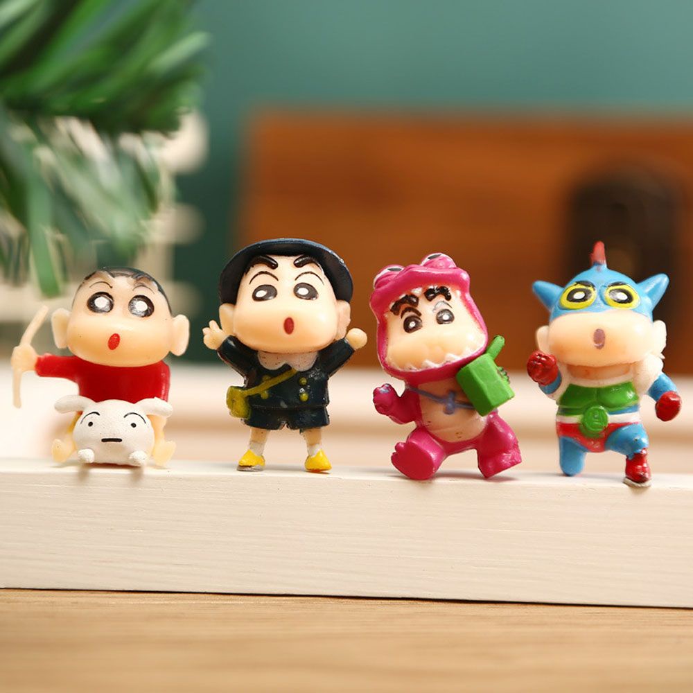 YIYU Mô Hình Nhân Vật Cậu Bé Bút Chì Shin Chan Bằng Pvc Làm Quà Tặng Cho Bé 1